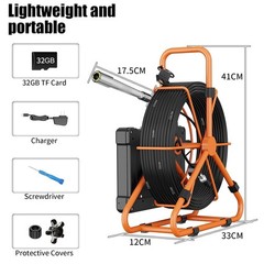 Sewer Camera 100FT/30M Borescopes Plumbing Snake Pipe Inspection Camera DVR & Au