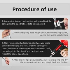 50 FT Drain Snake Auger &ndash; Flexible & Powerful Snake Drain Hair Remover TooL