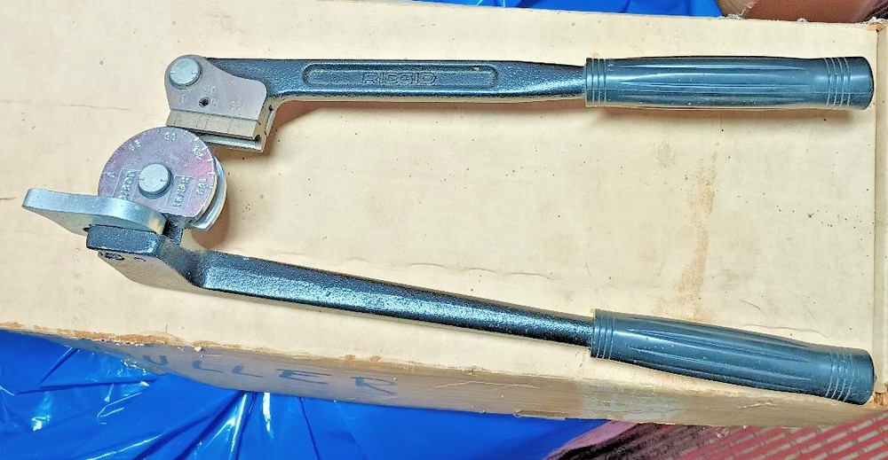 Ridgid Tube Pipe Bender 406 3/8 In OD, 13 In L R 15/16&Prime; 90 to 180 Deg