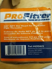 NEW &ndash; ProFitter Manual 3/4-14 Threading Pipe And Bolt Die Head 4205623 Free Ship