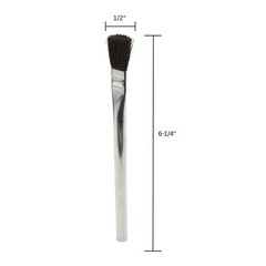 Flexible Natural hair Bristle Tin/Metal Tubular Ferrule Handle Acid/Flux 144 Pk