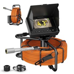 30M Sewer Pipe Inspection Camera, DVR Pipeline Industrial Endoscope 4.3&Prime;in IP68