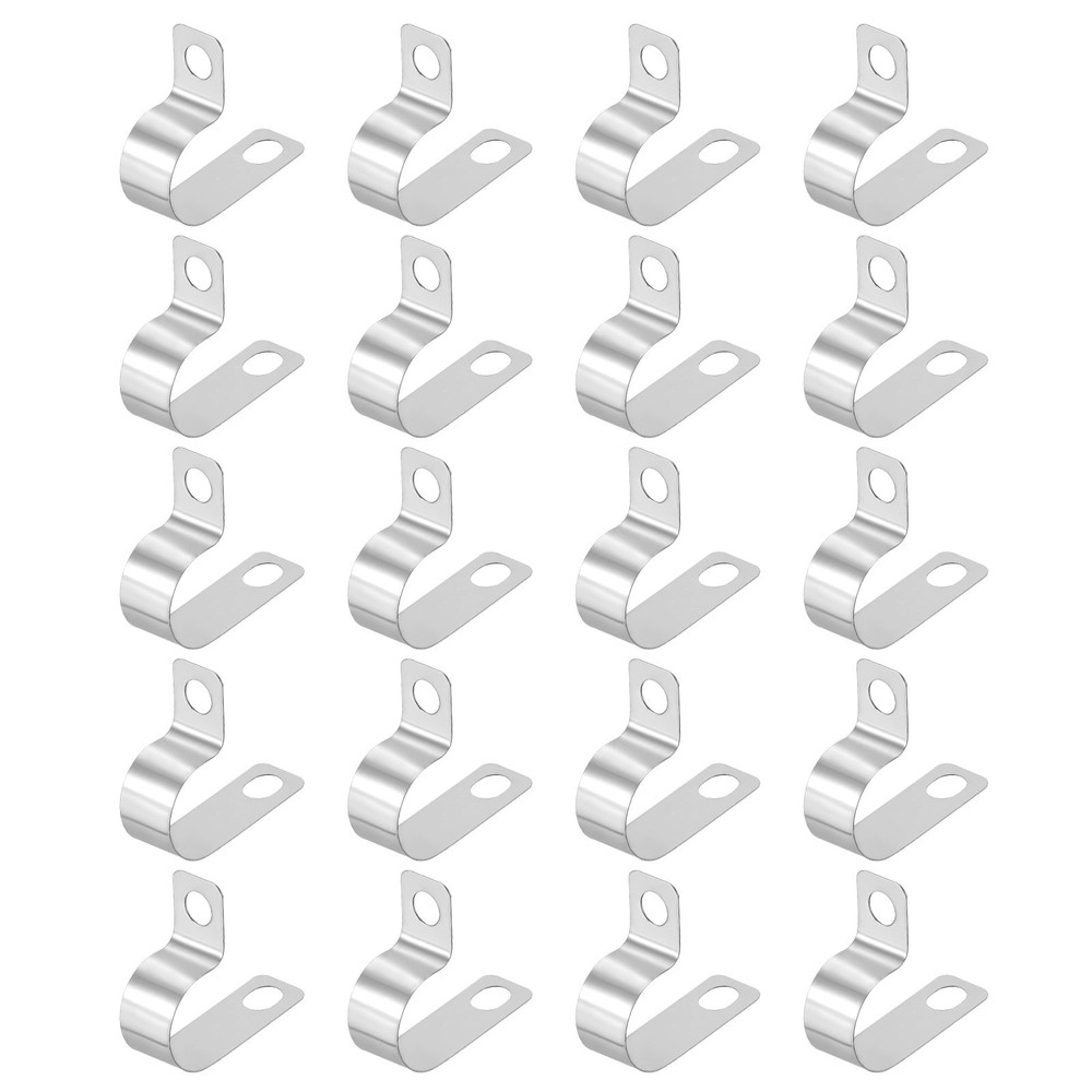20pcs 9/16&Prime; (14mm) Stainless Steel Cable Clips Conduit Wire Holder Strap Clamp