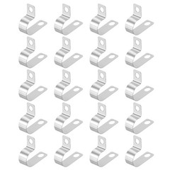 20pcs 9/16&Prime; (14mm) Stainless Steel Cable Clips Conduit Wire Holder Strap Clamp