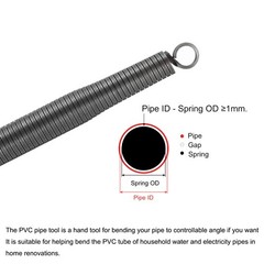 Spring Tube Bender Steel 380 mm/15.0 Inch Long 23.2 mm 0.91 Inch PVC Pipe