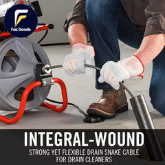 1/2 In. X 75 Ft. C-45 IW Integral Wound Drain Cleaning Snake Auger Machine NEW