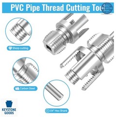 Pipe Threading Tool Kit 5 Piece 1/2 Inch 3/4 Inch 1 Inch Dies Broken Bolt