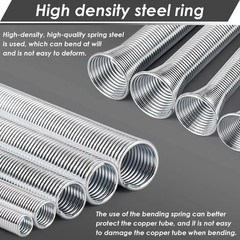 5PCS Refrigeration Copper Tube Bending Spring Set &ndash; 1/4&Prime; to 5/8&Prime; AC Pipe Bender