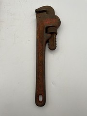 Pipe Wrenches, 14in., 2pc Lot, Super Ego (Spain) And 10in. Unbranded(USA)