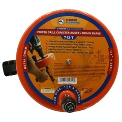 4400712 1/4&Prime; X 25ft Power Drill Canister Auger / Drain Snake (Steel Drum)