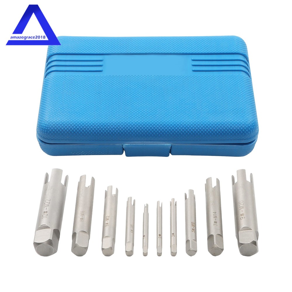 Broken Tap Extractor Removal Tool Set Screw Extractor 10 Pcs (1#-10#) 3/4 Claws