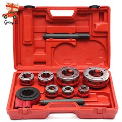 BSPT 7 Size Manual Pipe Threader Threading 3/8&Prime; to 2&Prime; Dies Set + Handle Ratchet