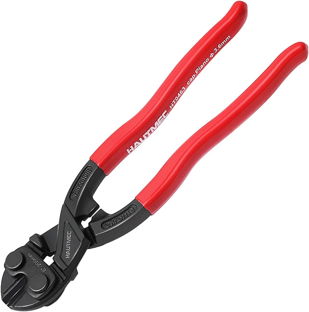 8 Inch Mini Bolt Cutters, High Leverage Compact Bolt Cutter, Anti-Slip Comfort G