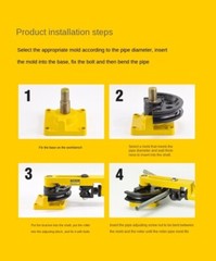 SWG-25 Mechanical Manual Pipe Bender Pipe Bending Machine Tool U-Type &phi;10-&phi;25