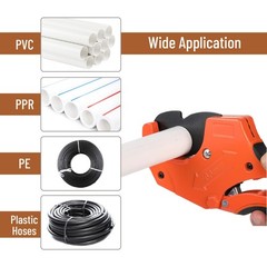 Bates- PVC Pipe Cutter, Cuts up to 2-1/2&Prime;, Orange Ratcheting PVC Pipe Cutter Too