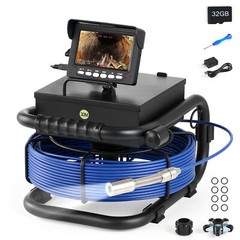 Zelcan Sewer Camera HD Drain 4.3&Prime; LCD Monitor 1000 TVL Pipe Inspection Camera