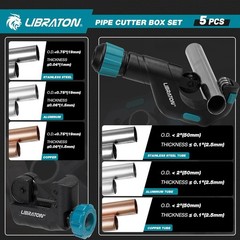 LIBRATON Pipe Cutter Tool 1/8&Prime;- 2&Prime;, Heavy-Duty Copper Tube Cutters, PEX Pipe