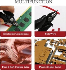 Precision 3.5-Inch Flush Cutters with Safety Lock for Jewelry & Craft Projects