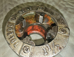 Toledo No. 12 Manual 1 1/2&Prime; Pipe Threading Die for Ratcheting Threader