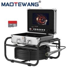 7&Prime; Monitor DVR 16GB Sewer Pipe Inspection Camera 23mm Lens Endoscope Camera 40M
