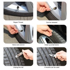 Tire Repair Kit,46pcs Heavy Duty Tire Plug Kit, With Universal Tire Pat
