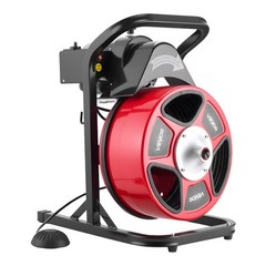 VEVOR Drain Cleaner Machine 50FT x 1/2Inch Manual Feed Snake Auger with 4 Cutter