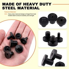 Tanstic 14Pcs Carbon Steel Double Flaring Tool Adapters Set, Fit for 3/16, 1/4,