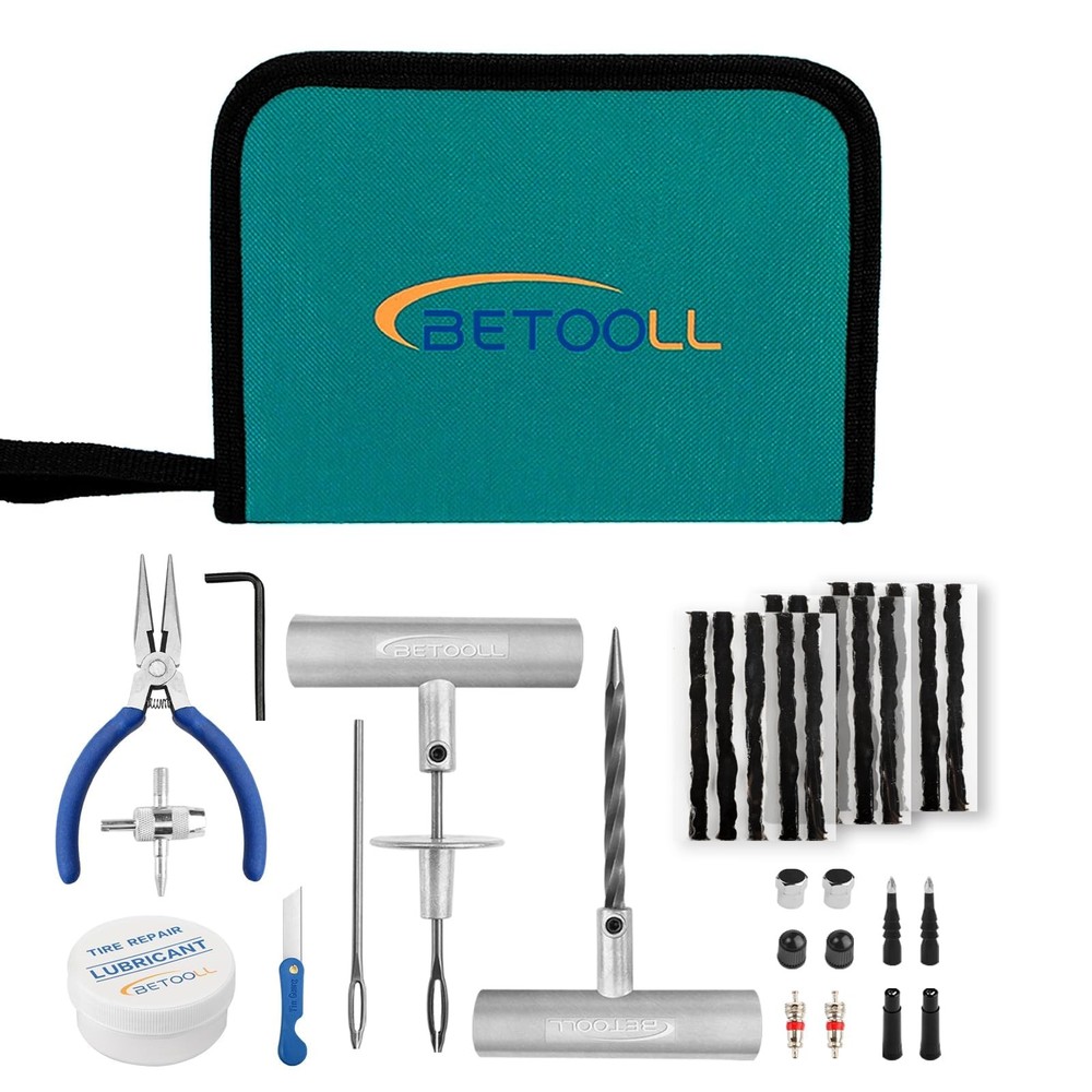 Tire Repair Kit, 35 Pcs Professional Heavy Duty Universal Emergency Flat Tire&hellip;
