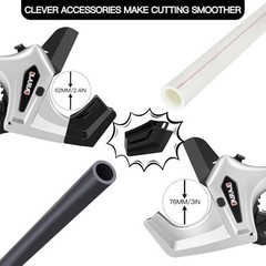 Ratchet PVC Pipe Cutter Heavy Duty,Cuts up to 3 Inches,PVC Cutter with One-Click
