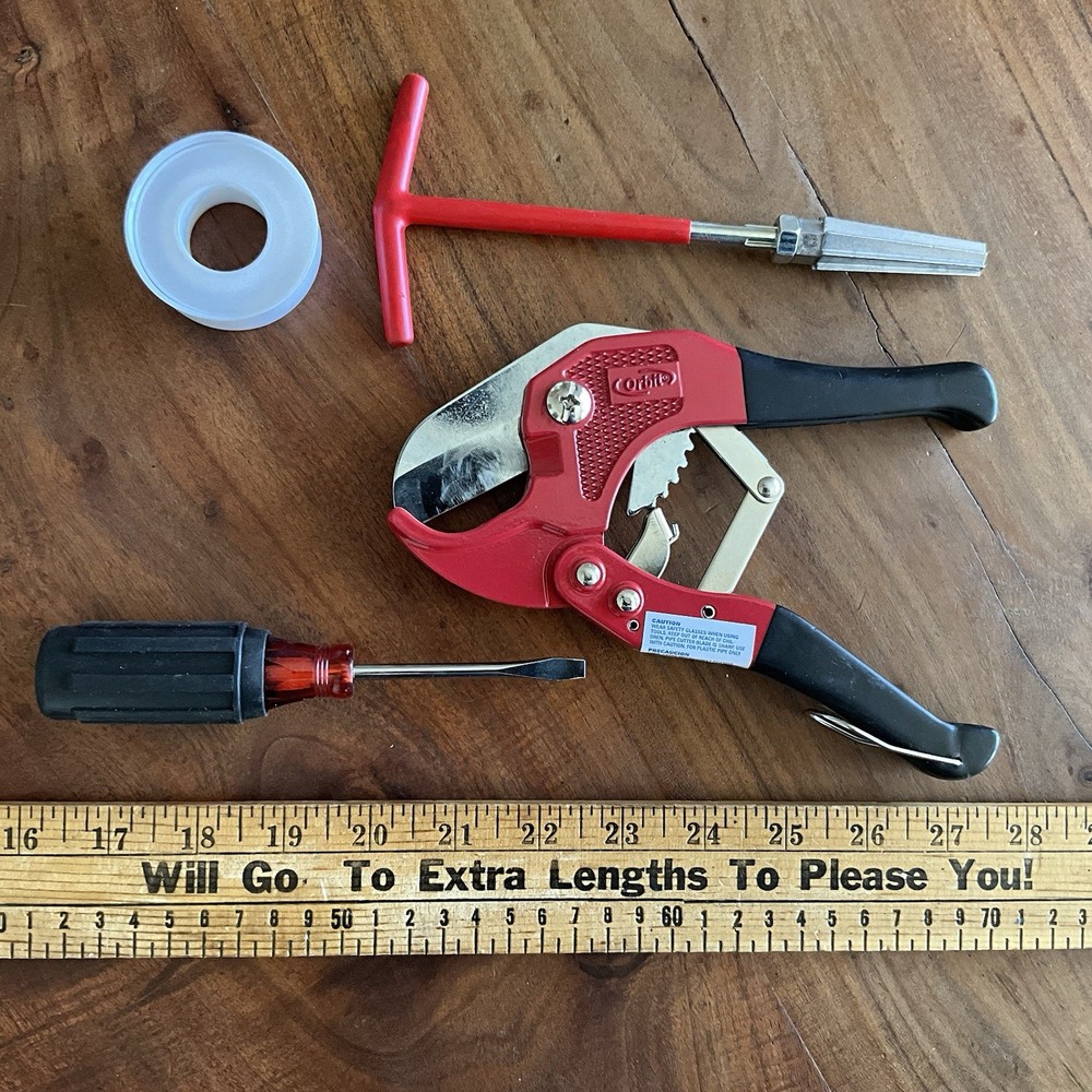 Orbit Professional PVC Pipe Cutter Tape Flathead Extractor Sprinkler Repair Kit