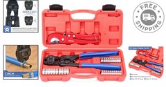 Heavy-Duty PEX Tool Set with Clamps and Pipe Cutter &ndash; Ideal for DIY and Plumbing