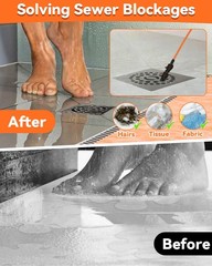 6 Pack Orange 32 Inch Metal Drain Snake Hair Clog Remover