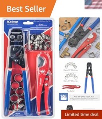 Durable Stainless Steel PEX Tool Set with Clamps and Pipe Cutter &ndash; All-in-One