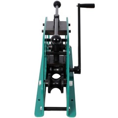 Manual Pipe & Tube Roll Bender w/ 6 Dies & Crank for Square & Round Tube &ndash; Green