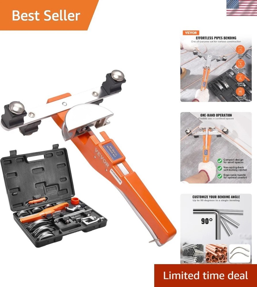 Aluminum Alloy Ratcheting Pipe Bender &ndash; 1/4&Prime;-7/8&Prime; O.D. & 7 Bending Dies