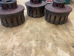 3x Ridgid 12-R Die Heads W/ Dies. 1/4, 3/8, 1/8 Size
