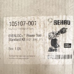 REHAU EVERLOC+ Power Tool Installation Kit 105107-001 1/2 in, 3/4 in, and 1 in.