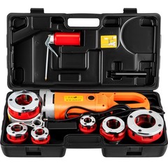 Electric Pipe Threading Machine, 2300W 110V w/ 6 Dies 1/2&Prime;-2&Prime; & Case