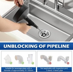 32ft Plumbers Drain Snake Long Heavy Duty Plumbing Auger Hand Tool Bathroom Pipe