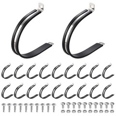 20pcs 2-5/8 Inch Stainless Steel Cable Clamp Set Conduit Wire Holder Strap Clip