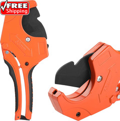 Bates- PVC Pipe Cutter, Cuts up to 2-1/2&Prime;, Orange Ratcheting PVC Pipe Cutter Too