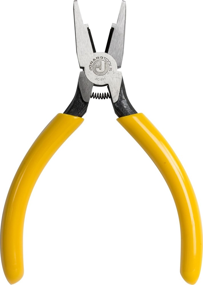 5-13/16&Prime; Length Yellow JIC-891 Crimping Plier with Side Cutter by Jonard Tools
