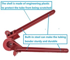 4-in-1 Tube Bender Tool for Copper, Brass, Aluminum, Steel &ndash; Bends 0-180&deg;