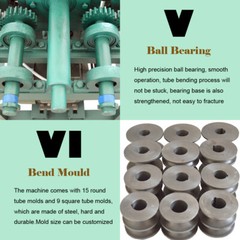 220V Electric Pipe Bender Square Pipe Round Pipe Bending Machine 2.2KW