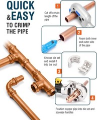 Hydraulic Copper Tube Crimping Tool,Copper Pipe Fittings Crimping &Plumbing Tool