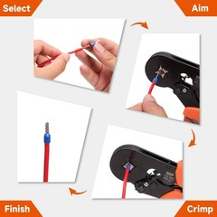 iCrimp Square Self-adjustable Wire Ferrule Crimping Tool for AWG23-7 Bootlace En