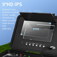 9&Prime; 40M Pipe Sewer Inspection Camera w 512hz Self-leveling Keyboard Meter Counter