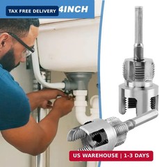 Pipe Threading Tool for Internal & External Threads, 2pcs Dual End 1/2&Prime; NPT & 3/