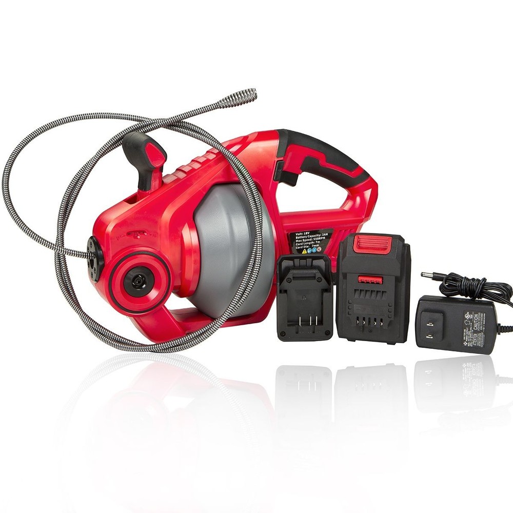 18 Volt Cordless Battery Powered Operated Drain Cleaner