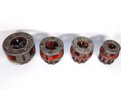 RIDGID 00R Pipe Threader Die Head Set 1&Prime;, 3/4&Prime;, 1/2&Prime;, 1/4&Prime;, Sharp Dies
